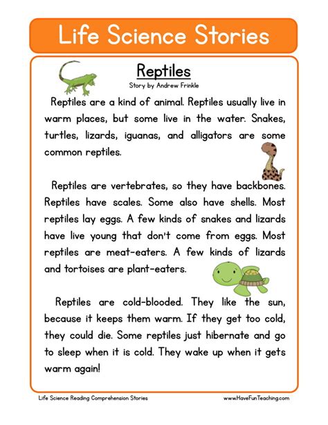 The Great Barrier Reef - Animals Eating Animals. . Free science reading comprehension worksheets